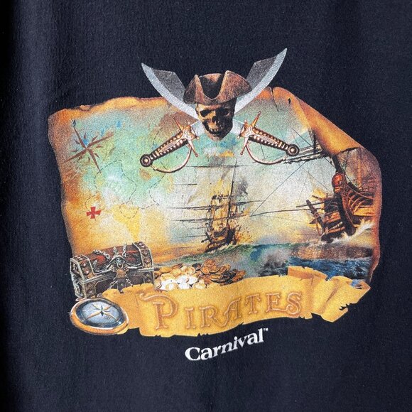 Pirates Carnival T Shirt Small S Adult Black Graphic Tee - Picture 5 of 14